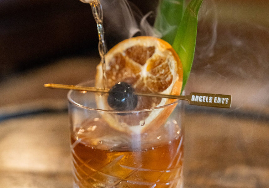 A smoked old-fashioned at Harry's Cocktail Lounge & Bar