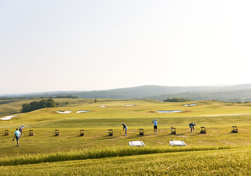 buffalo ridge driving range with guests