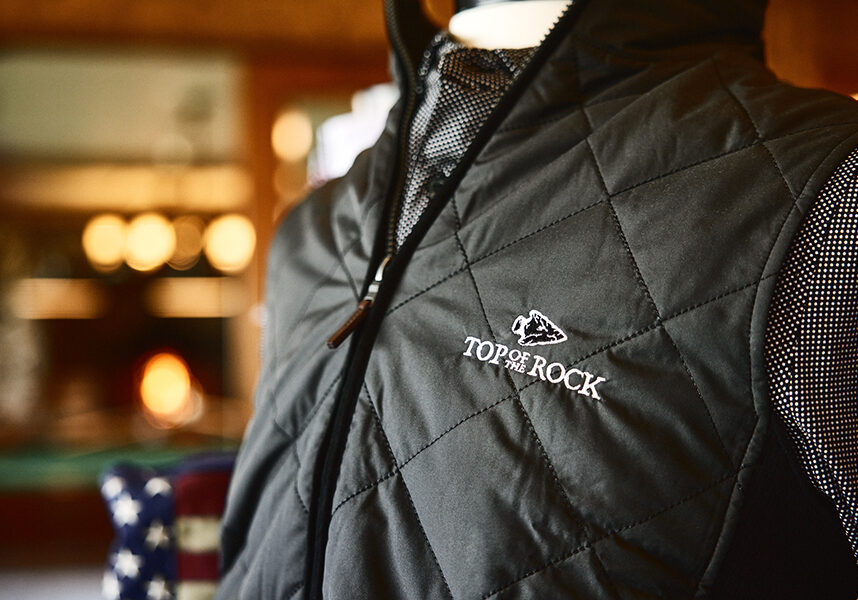 vest at pro shop at top of the rock