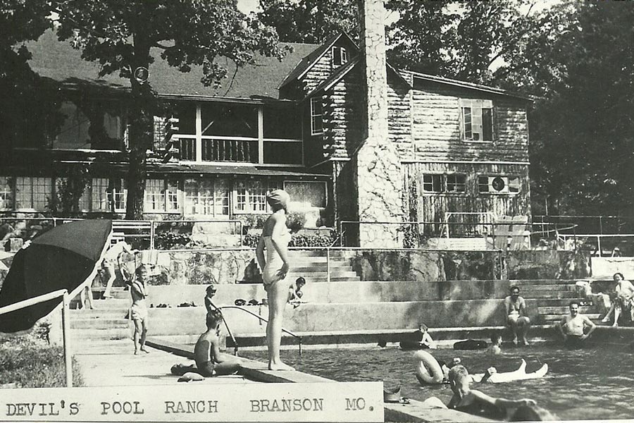 Devil's Pool at Big Cedar Lodge early days Devil's Pool Ranch photo from early days at the pool.