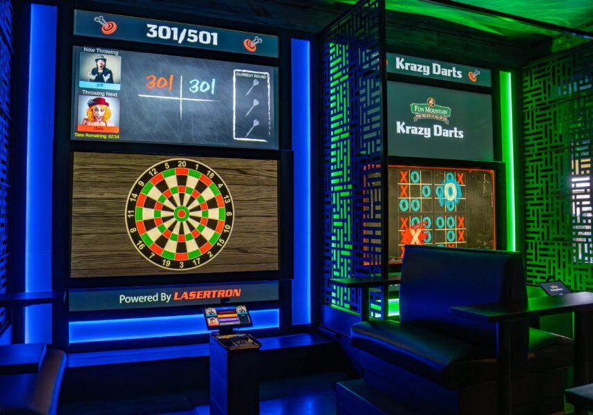 krazy darts board at fun mountain