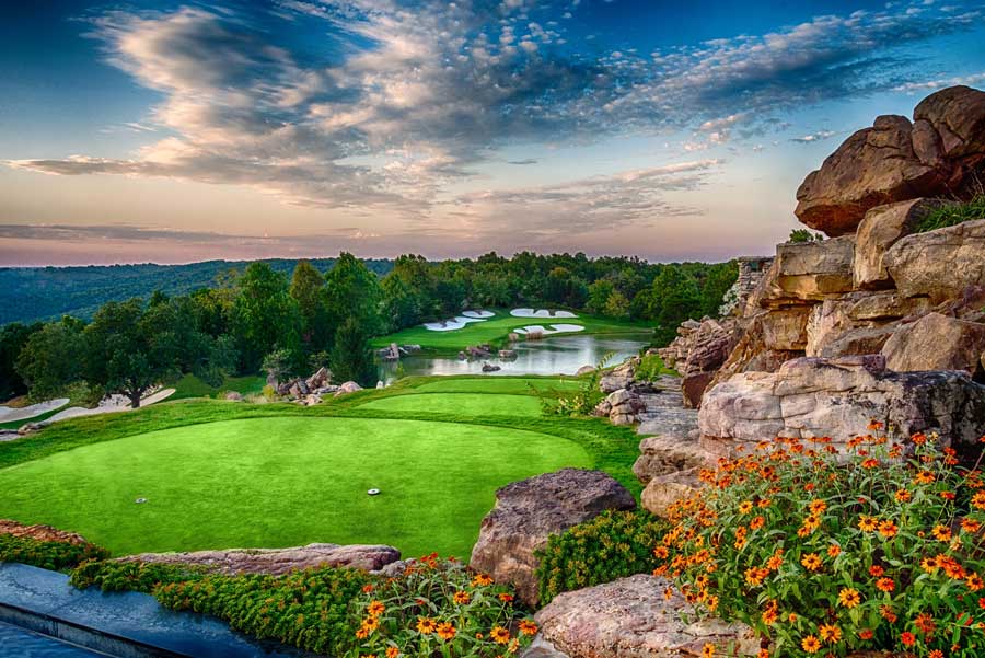 Top of the Rock golf course, hole 4, at Big Cedar