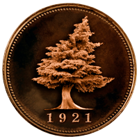 Big Cedar 极速赛车168开奖官网一分钟 Lodge medallion logo graphic of coin including iconic tree and established date of 1921